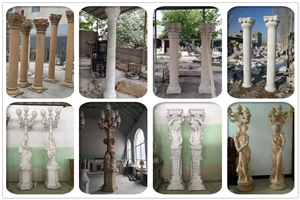 Stone Figure Decorative Sculpture Marble Columns