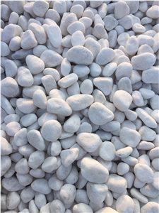 Tumbled Round Snow White Pebble Stone