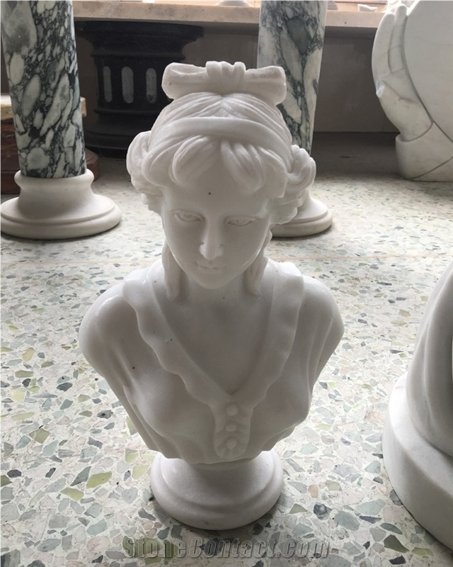 White Marble Bust Sculpture