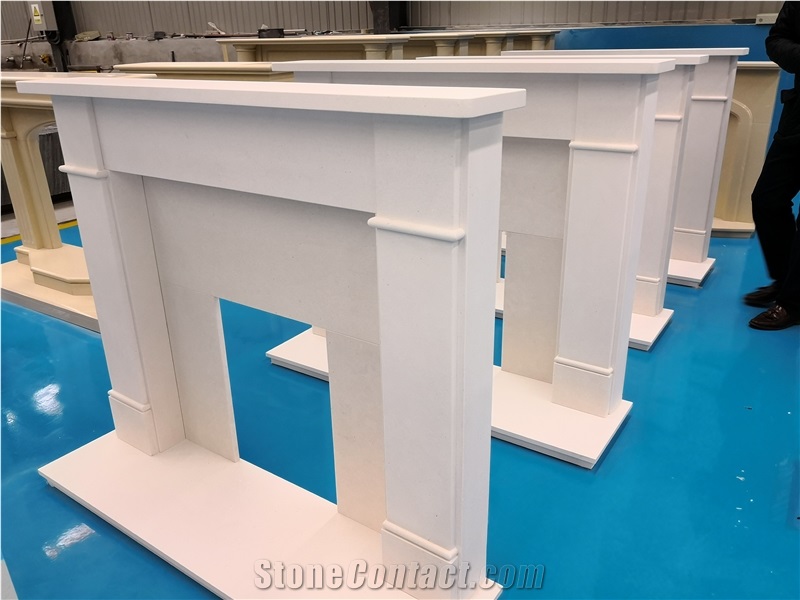 Modern Fireplace White Marble Hearth Wholesales
