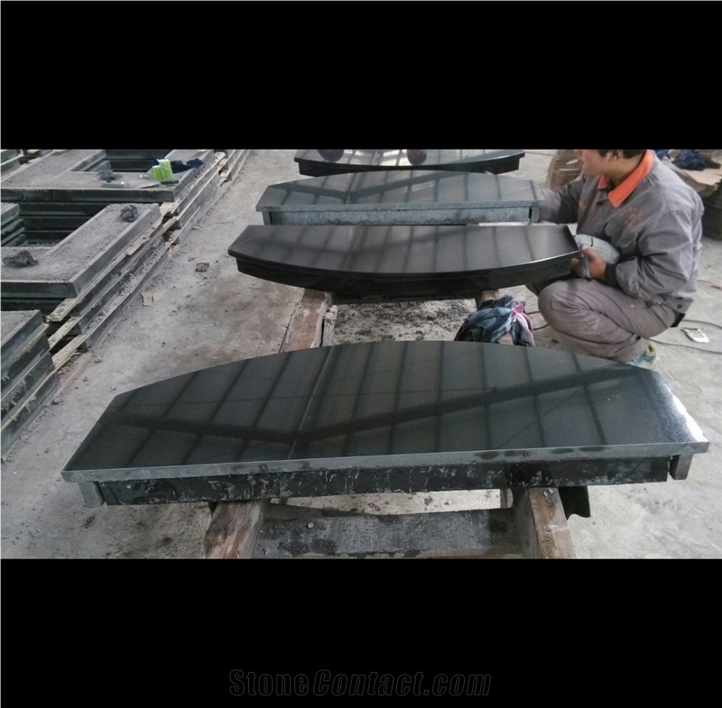 Shanxi Black Granite Polished Firepalce Hearth