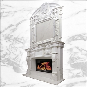 White Onyx Fireplace Mantel Surround