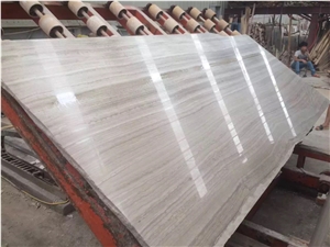 Chinese High Quality Wooden White Marble Slab