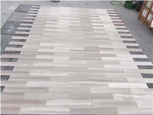 Chinese High Quality Wooden White Marble Tiles