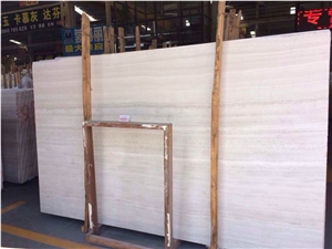 Chinese Wooden White Marble Slab ,Flooring Walling