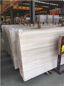 Chinese Wooden White Marble Slabs/Wall/Floor