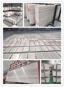 Chinese Wooden White Marble Tile/Slab/Wall/Floor