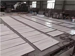 Chinese Wooden White Marble Tiles/Slab/Wall/Floor