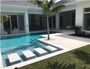 High Quality White Limestone Bosch White Landscaping Stones, Pool Coping