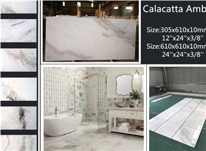 White Marble Calacatta Amber