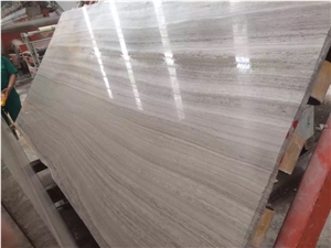 White Wood Vein Marble Slabs