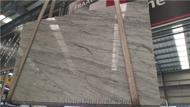Bianco Carrara Marble White Tiles Slabs Italy