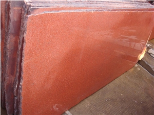 Dyed Red Granite China Tiles Slabs Polish