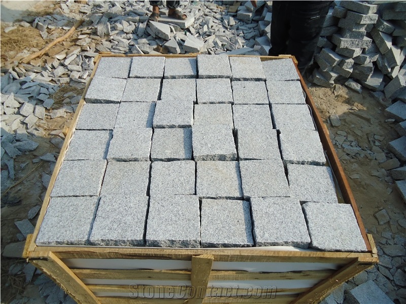 G603 Granite,Paving Cobbles Cube Stone Pavers