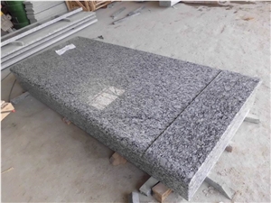 Seawave White Granite Slant Grave Stone Book Shape