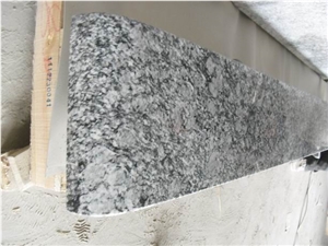 Seawave White Granite Slant Grave Stone Book Shape