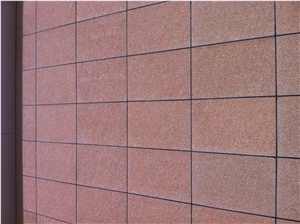 Yinshan Red Granite Walling Tiles Cladding Stone