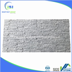 Crystal Semi White Stacked Marble Wall Cladding Panels