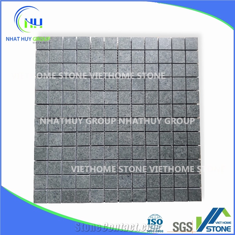 Crystal White and Silver Grey Marble Honed Tumbled Brick Chipped Mosaic