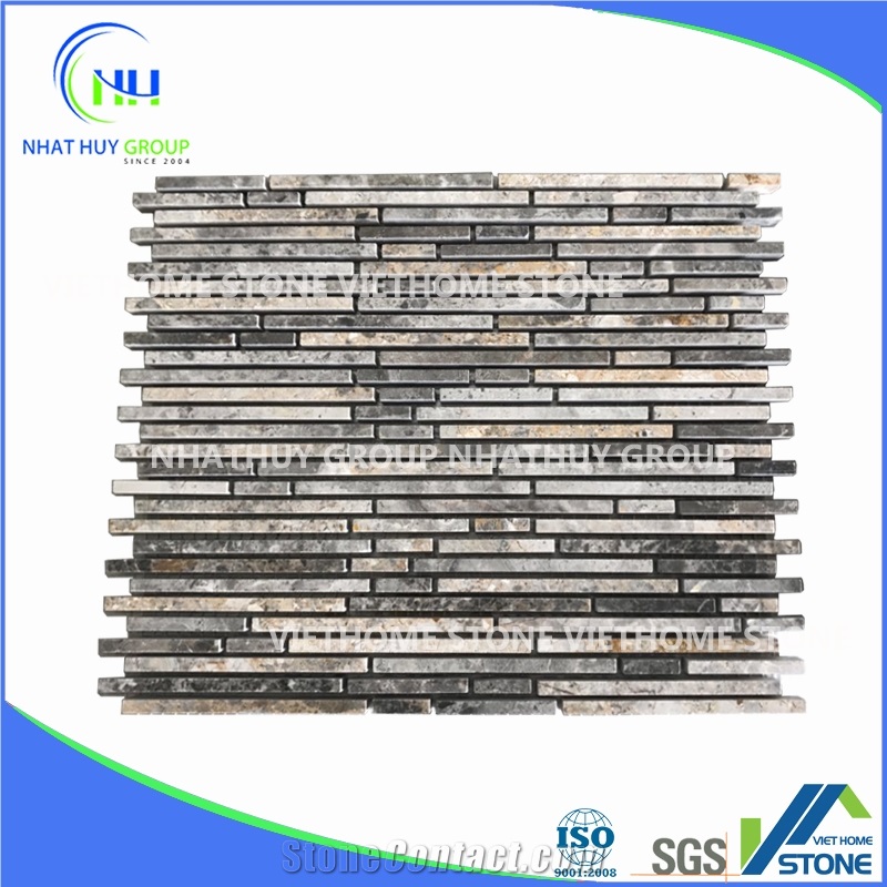 Super Slim Royal Vein Marble Polished Mosaic