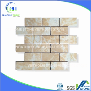 Vietnam Crystal White Polished Brick Mosaic