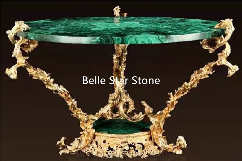 Malachite/Green Jade Gemstone Luxury Tables