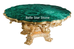 Malachite/Green Jade Semi Precious Stone Table Top