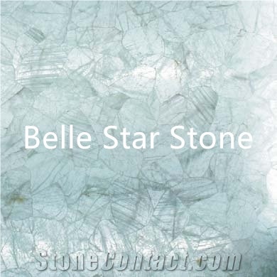 White Crystal Backlit Semiprecious Stone Wall Tile