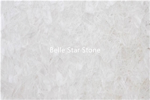 White Crystal Backlit Semiprecious Stone Wall Tile