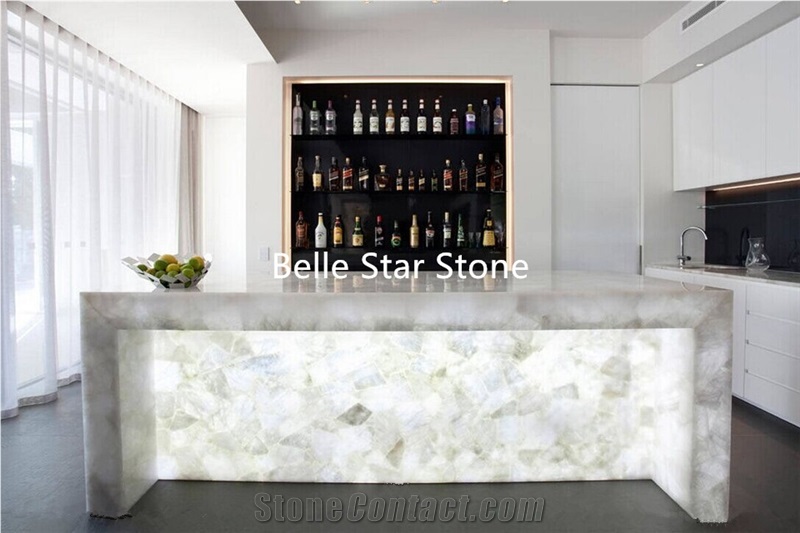 White Crystal Precious Stone Home Decor Desk Lamps