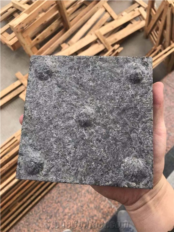 Angola Black Granite Blind Paving Stone Buttons
