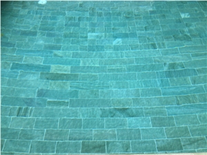 Bali Green Ocean Wave Basalt Pool Tiles