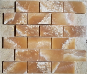 Bali Honey Onyx Mosaic Tile Brown Onyx Mosaic