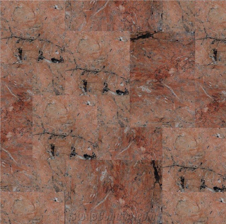 Bali Mega Red Polished Marble French Pattern