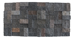 Indonesia Black Lava Stone Strip Cladding Panels