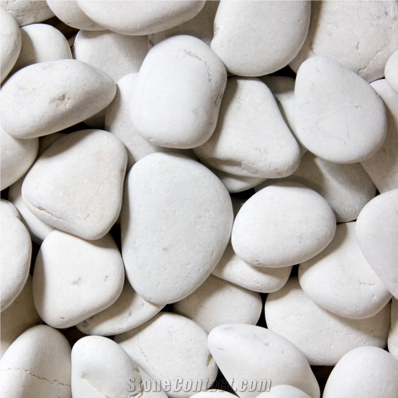 Natural White Pebbles for Landscaping Gardens