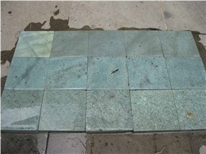 Sukabumi Green Stone Tiles Grade B Quality