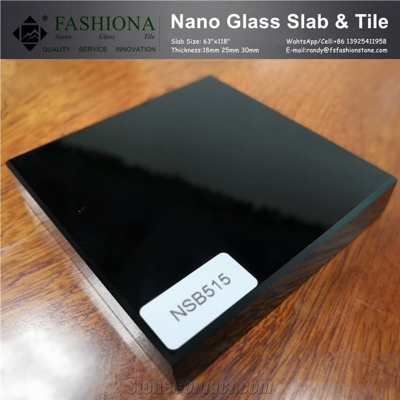 Artificial Black & White Nano Glass Slab and Tile