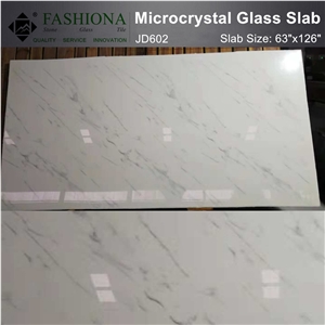 Calacatta Micro Crystal Glass Slabs