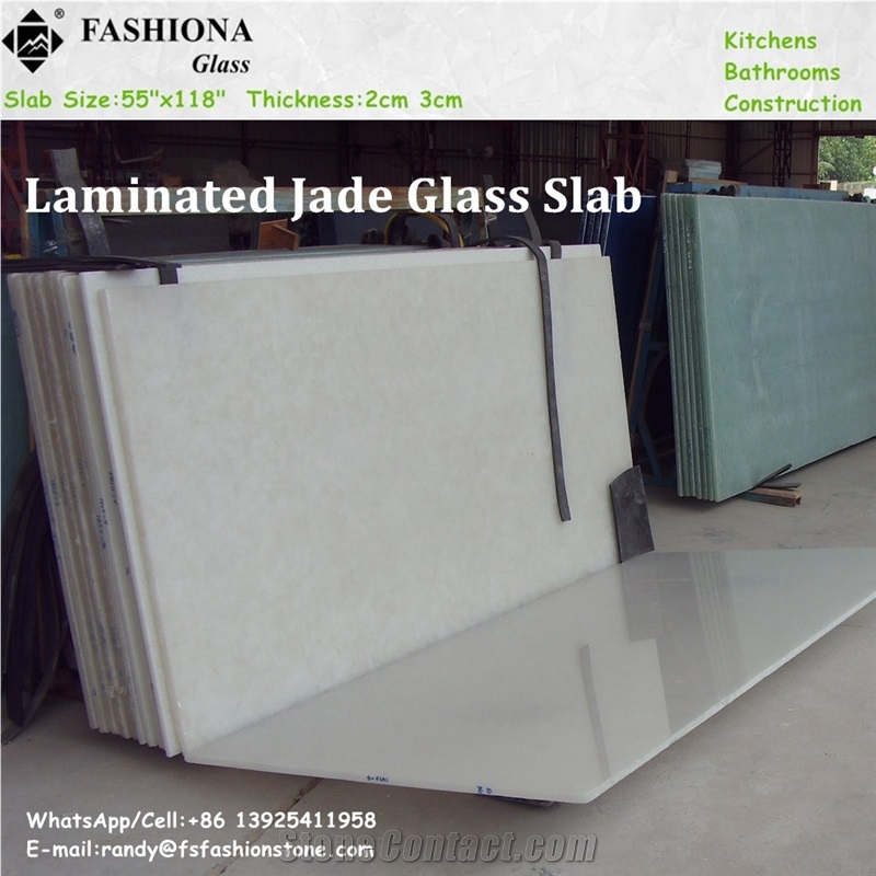Laminated Jade Glass ,Semi-Transparent