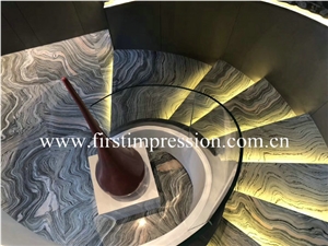 Beauty Water Cloudy Grey Marble Cut to Size&Stairs