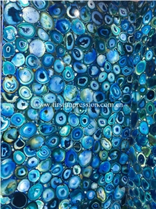 Blue Agate Semiprecious Stone Slabs&Tiles