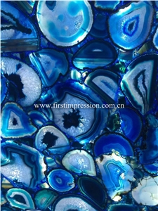 Blue Agate Slabs, Agate Gemstone Semiprecious