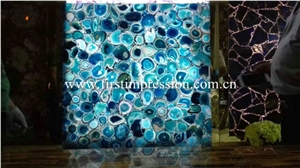 Blue Agate Stone Slabs&Tile/Gemstone Stone