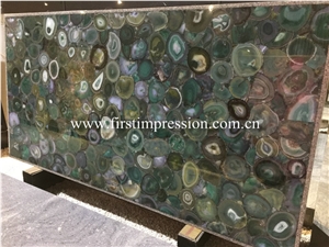 China Colorful Agate Slabs&Tiles/Natural Gemstone
