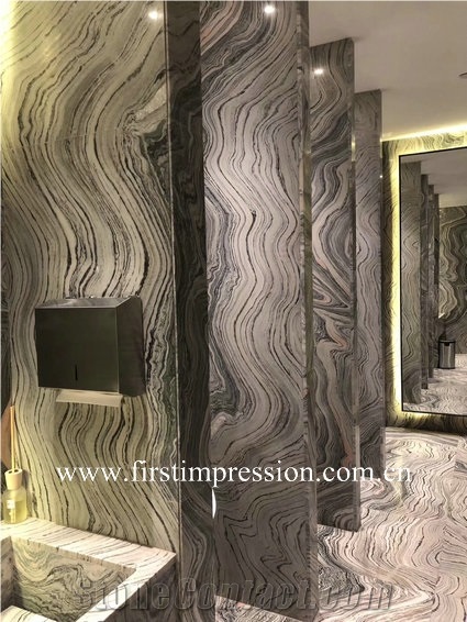 China Water Cloudy Grey Marble Slabs&Tiles