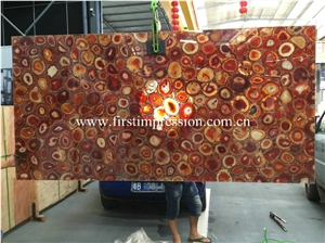 Chinese Red Agate Semiprecious Stone Slabs for Decoration