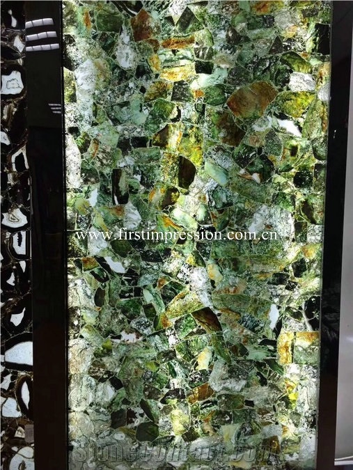 Green Agate Stone Slabs&Tile/Gemstone Stone