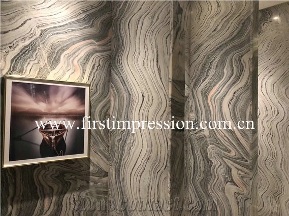 High Quality Water Cloudy Grey Marble Slabs&Tiles