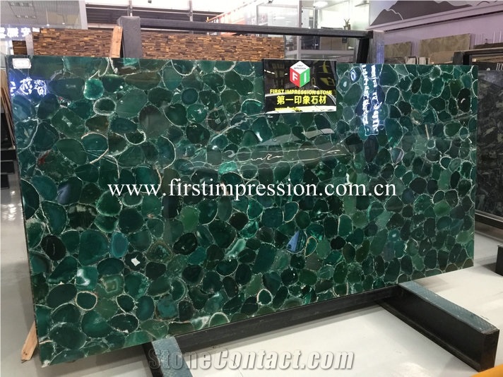 Hot Green Agate Semiprecious Stone Slabs/Natural Gemstone